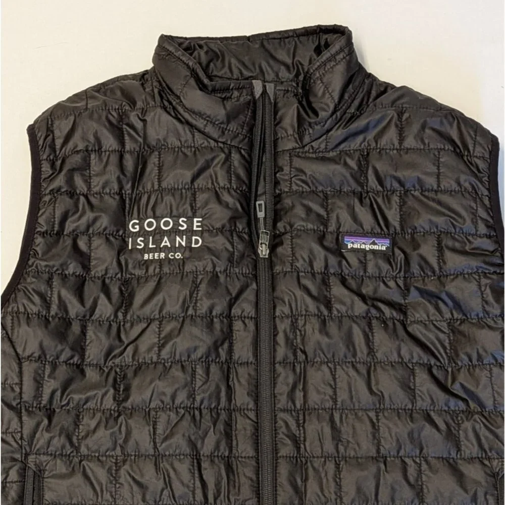 Patagonia Mens Nano Puff Black Zip Vest Goose Island Beer Co Size XL 84242 - Picture 2 of 10